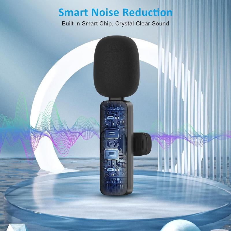 Elevate Your Audio Experience with the Wireless Lavalier Microphone for iPhone/Android – Perfect for Tiktok, Youtube, Vlogging & Video Recording!