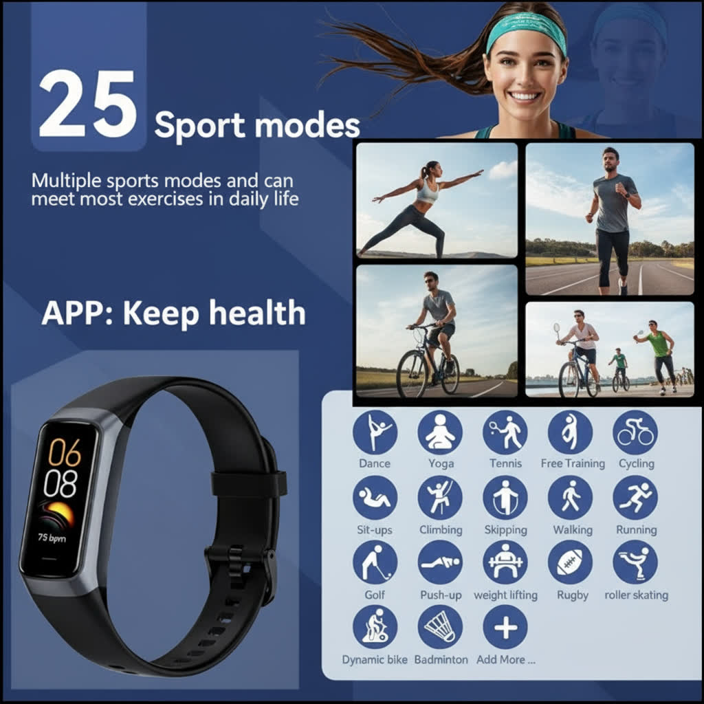 Health and Fitness Watch - Track Steps, Heart Rate & More